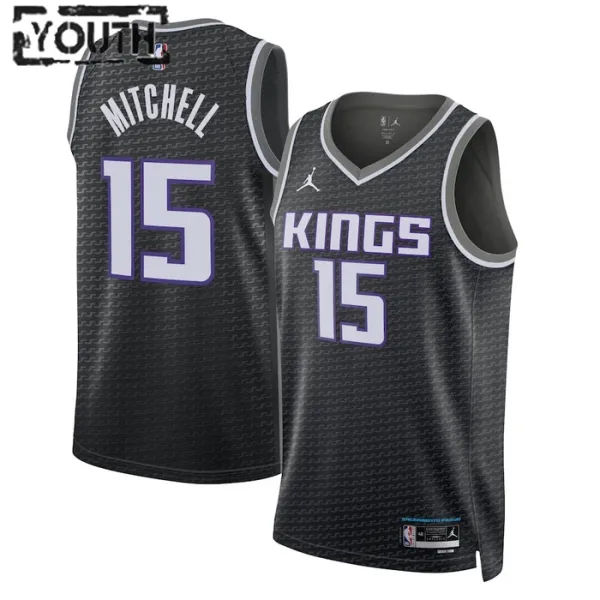 Sacramento Kings Jordan Davion Mitchell 15 Lasten Pelipaita Statement Edition Swingman Musta Sacramento Kings Jordan Davion Mitchell 15 Lasten Pelipaita Statement Edition Swingman Musta