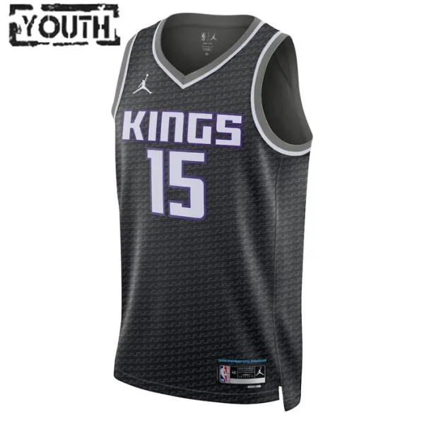 Sacramento Kings Jordan Davion Mitchell 15 Lasten Pelipaita Statement Edition Swingman Musta