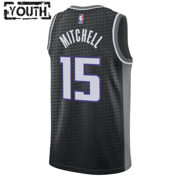 Sacramento Kings Jordan Davion Mitchell 15 Lasten Pelipaita Statement Edition Swingman Musta