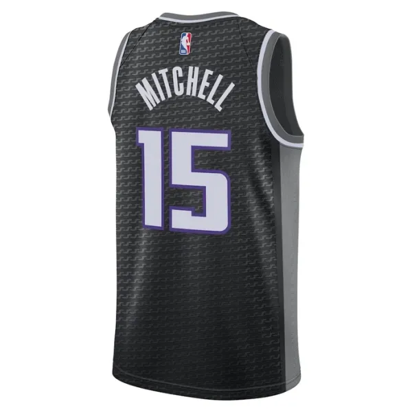 Sacramento Kings Jordan Davion Mitchell 15 Miesten Pelipaita Statement Edition Swingman Musta