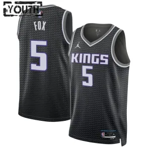 Sacramento Kings Jordan De Aaron Fox 5 Lasten Pelipaita Statement Edition Swingman Musta