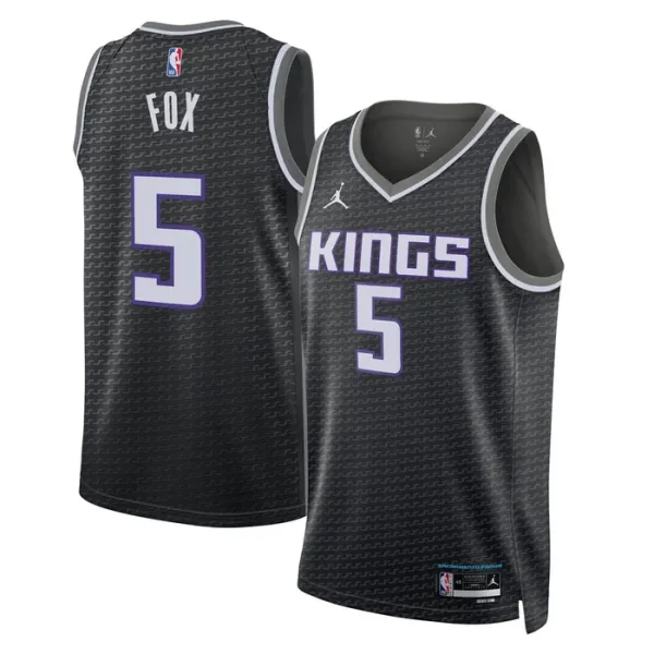 Sacramento Kings Jordan De Aaron Fox 5 Miesten Pelipaita Statement Edition Swingman Musta Sacramento Kings Jordan De Aaron Fox 5 Miesten Pelipaita Statement Edition Swingman Musta