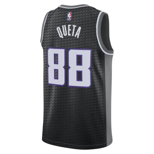 Sacramento Kings Jordan Neemias Queta 88 Miesten Pelipaita Statement Edition Swingman Musta