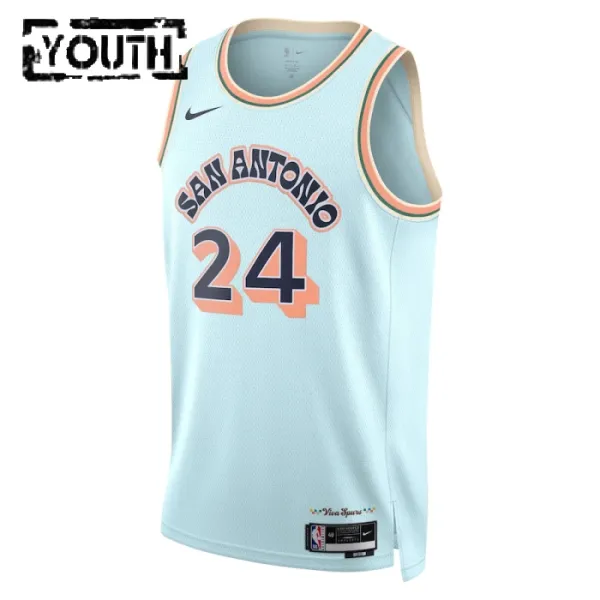 Nike San Antonio Spurs Devin Vassell Lasten Pelipaita City Edition 2024-25 Swingman Sininen