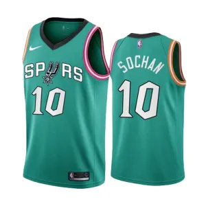 Nike San Antonio Spurs Jeremy Sochan 10 Miesten Pelipaita City Edition 2022-23 Swingman Sinivihreä