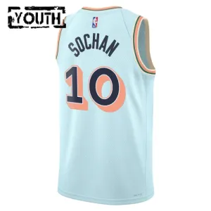 Nike San Antonio Spurs Jeremy Sochan Lasten Pelipaita City Edition 2024-25 Swingman Sininen