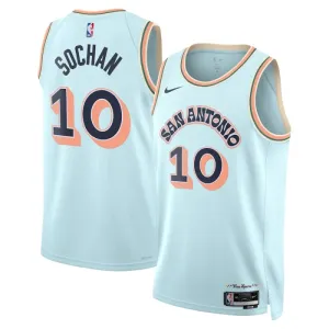 Nike San Antonio Spurs Jeremy Sochan Miesten Pelipaita City Edition 2024-25 Swingman Sininen