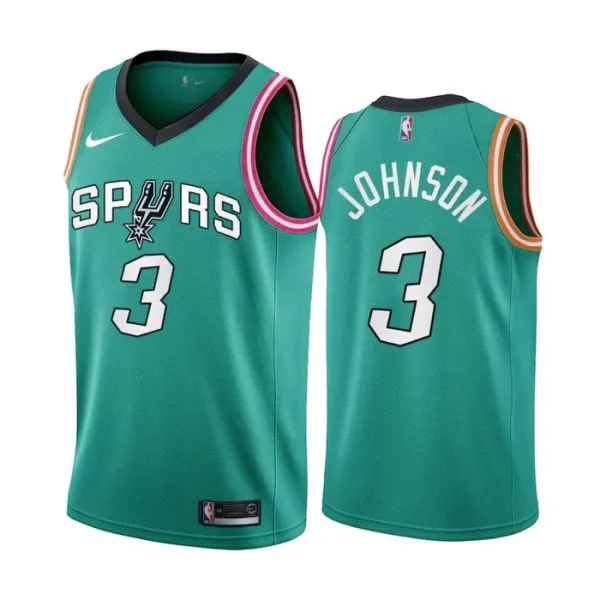 Nike San Antonio Spurs Keldon Johnson 3 Miesten Pelipaita City Edition 2022-23 Swingman Sinivihreä Nike San Antonio Spurs Keldon Johnson 3 Miesten Pelipaita City Edition 2022-23 Swingman Sinivihreä