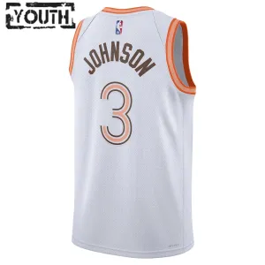 Nike San Antonio Spurs Keldon Johnson Lasten Pelipaita City Edition 2023-24 Swingman Valkoinen