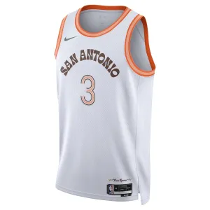 Nike San Antonio Spurs Keldon Johnson Miesten Pelipaita City Edition 2023-24 Swingman Valkoinen