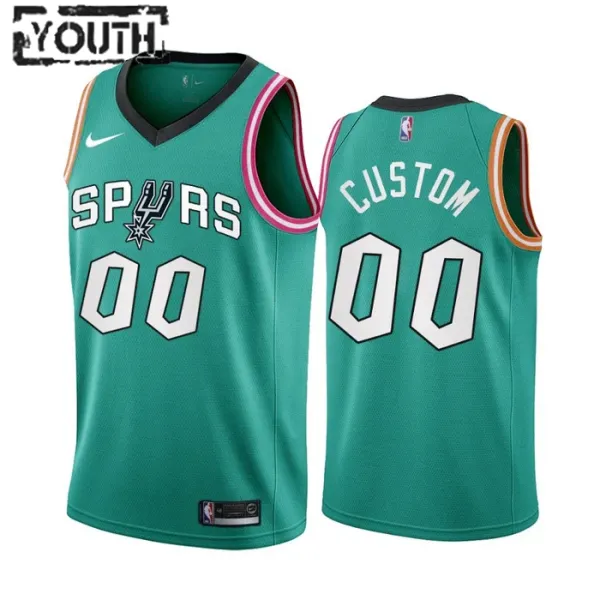 Nike San Antonio Spurs Personoitava Lasten Pelipaita City Edition 2022-23 Swingman Sinivihreä Nike San Antonio Spurs Personoitava Lasten Pelipaita City Edition 2022-23 Swingman Sinivihreä