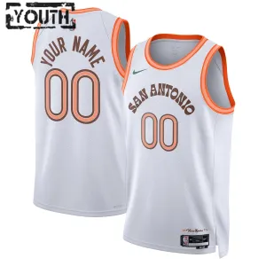 Nike San Antonio Spurs Personoitava Lasten Pelipaita City Edition 2023-24 Swingman Valkoinen Nike San Antonio Spurs Personoitava Lasten Pelipaita City Edition 2023-24 Swingman Valkoinen