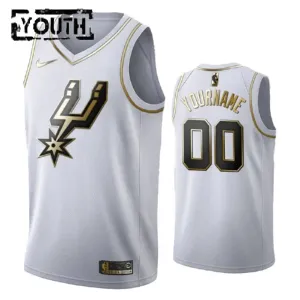 Nike San Antonio Spurs Personoitava Lasten Pelipaita Golden Edition Swingman Valkoinen Nike San Antonio Spurs Personoitava Lasten Pelipaita Golden Edition Swingman Valkoinen