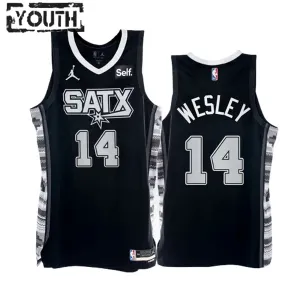 San Antonio Spurs Blake Wesley 14 Jordan Lasten Pelipaita Statement Edition Swingman Musta San Antonio Spurs Blake Wesley 14 Jordan Lasten Pelipaita Statement Edition Swingman Musta