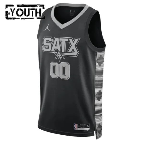 San Antonio Spurs Jordan Personoitava Lasten Pelipaita Statement Edition Swingman Musta
