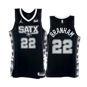 San Antonio Spurs Malaki Branham 22 Jordan Miesten Pelipaita Statement Edition Swingman Musta San Antonio Spurs Malaki Branham 22 Jordan Miesten Pelipaita Statement Edition Swingman Musta