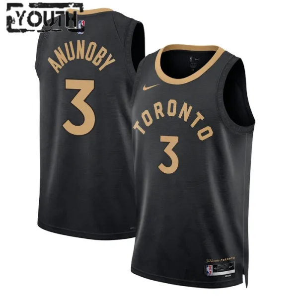 Nike Toronto Raptors OG Anunoby 3 Lasten Pelipaita City Edition 2022-23 Swingman Musta Nike Toronto Raptors OG Anunoby 3 Lasten Pelipaita City Edition 2022-23 Swingman Musta