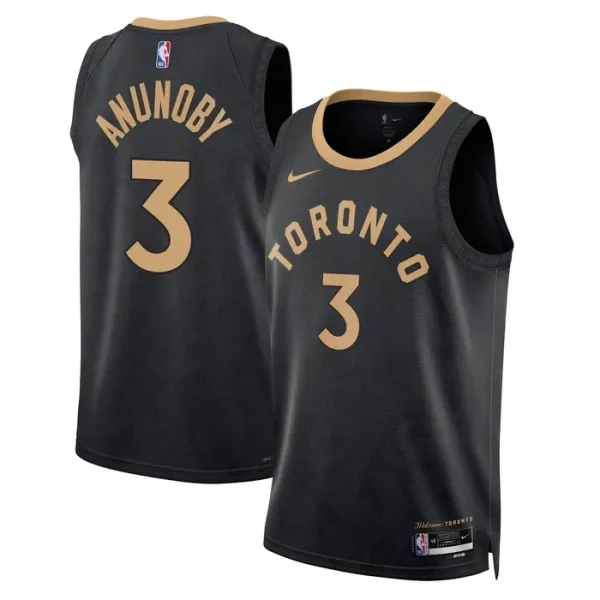 Nike Toronto Raptors OG Anunoby 3 Miesten Pelipaita City Edition 2022-23 Swingman Musta Nike Toronto Raptors OG Anunoby 3 Miesten Pelipaita City Edition 2022-23 Swingman Musta