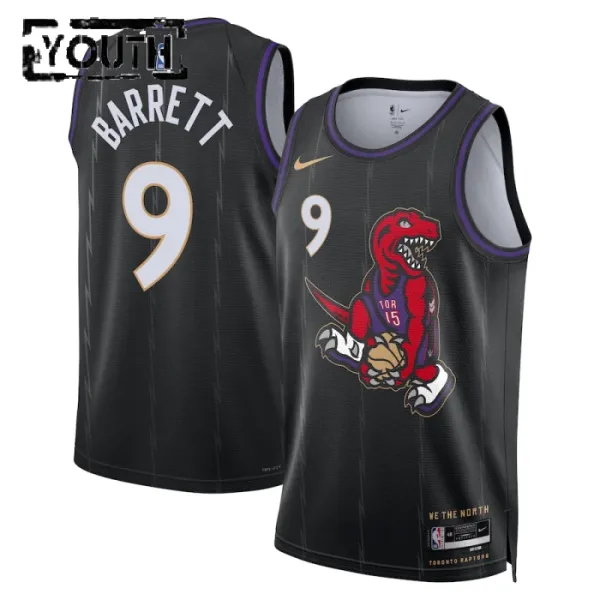 Nike Toronto Raptors RJ Barrett Lasten Pelipaita City Edition 2024-25 Swingman Musta Nike Toronto Raptors RJ Barrett Lasten Pelipaita City Edition 2024-25 Swingman Musta