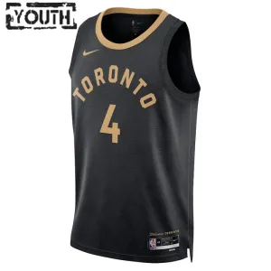 Nike Toronto Raptors Scottie Barnes 4 Lasten Pelipaita City Edition 2022-23 Swingman Musta
