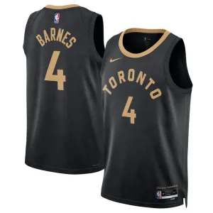 Nike Toronto Raptors Scottie Barnes 4 Miesten Pelipaita City Edition 2022-23 Swingman Musta