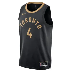 Nike Toronto Raptors Scottie Barnes 4 Miesten Pelipaita City Edition 2022-23 Swingman Musta