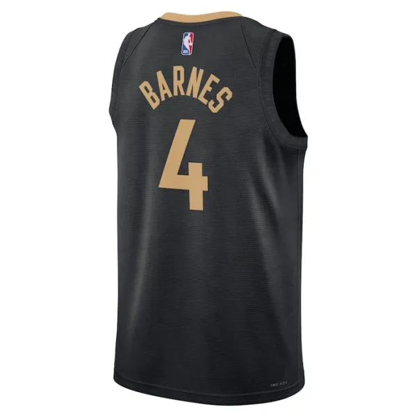 Nike Toronto Raptors Scottie Barnes 4 Miesten Pelipaita City Edition 2022-23 Swingman Musta