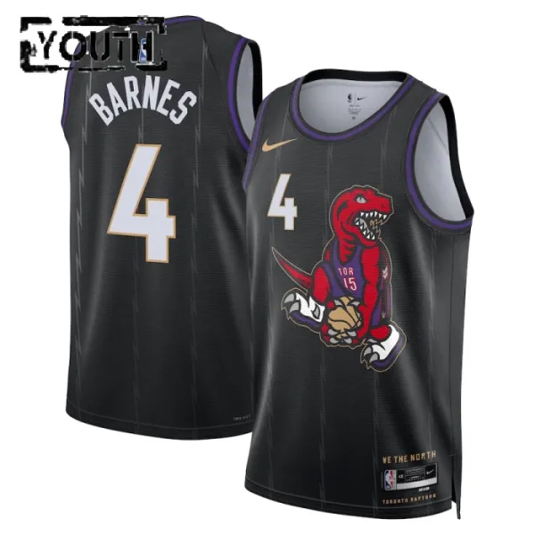 Nike Toronto Raptors Scottie Barnes Lasten Pelipaita City Edition 2024-25 Swingman Musta Nike Toronto Raptors Scottie Barnes Lasten Pelipaita City Edition 2024-25 Swingman Musta