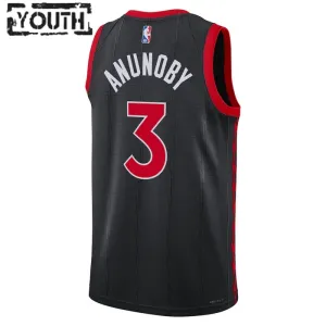 Toronto Raptors Jordan OG Anunoby 3 Lasten Pelipaita Statement Edition Swingman Musta