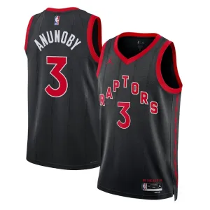 Toronto Raptors Jordan OG Anunoby 3 Miesten Pelipaita Statement Edition Swingman Musta
