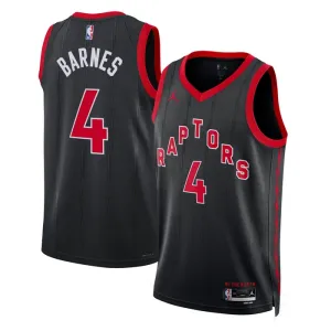 Toronto Raptors Jordan Scottie Barnes 4 Miesten Pelipaita Statement Edition Swingman Musta