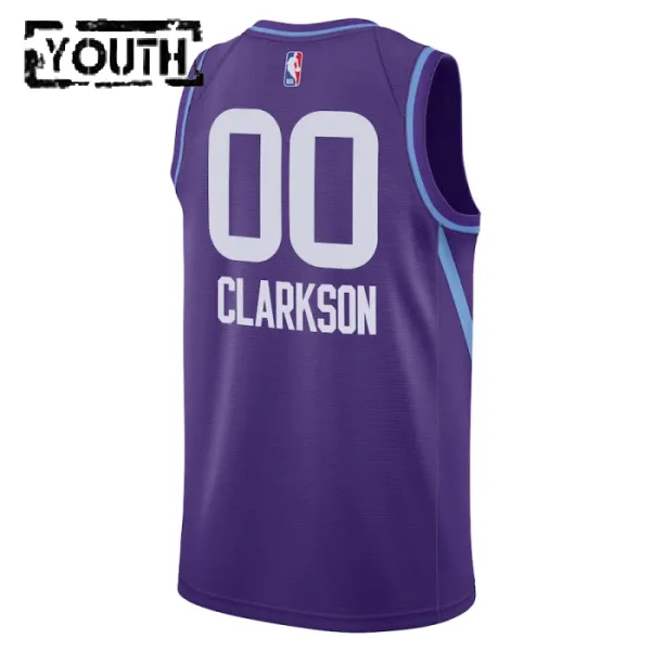 Nike Utah Jazz Jordan Clarkson Lasten Pelipaita City Edition 2024-25 Swingman Violetti