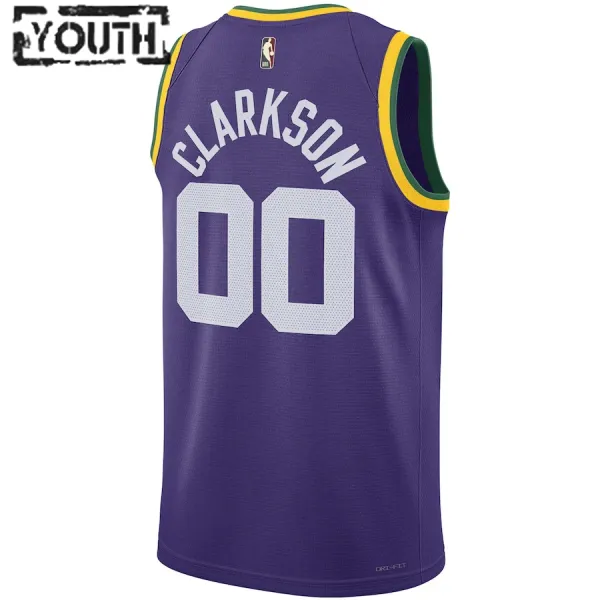Nike Utah Jazz Jordan Clarkson Lasten Pelipaita Classic Edition 2023-24 Swingman Violetti