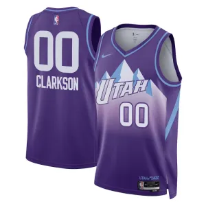 Nike Utah Jazz Jordan Clarkson Miesten Pelipaita City Edition 2024-25 Swingman Violetti