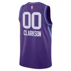 Nike Utah Jazz Jordan Clarkson Miesten Pelipaita City Edition 2024-25 Swingman Violetti