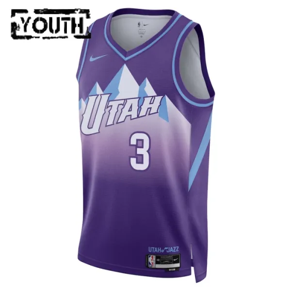 Nike Utah Jazz Keyonte George Lasten Pelipaita City Edition 2024-25 Swingman Violetti