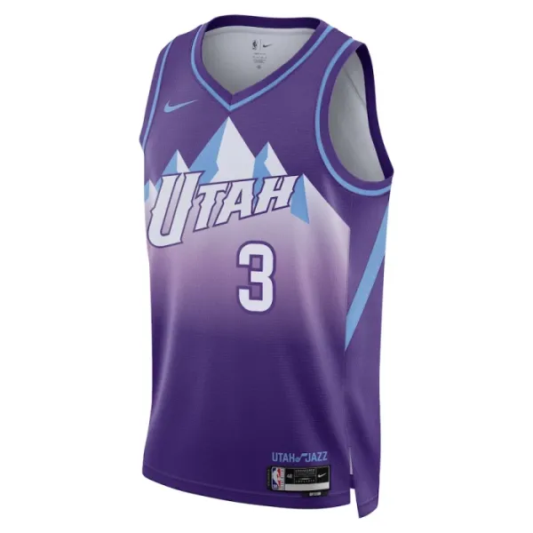 Nike Utah Jazz Keyonte George Miesten Pelipaita City Edition 2024-25 Swingman Violetti