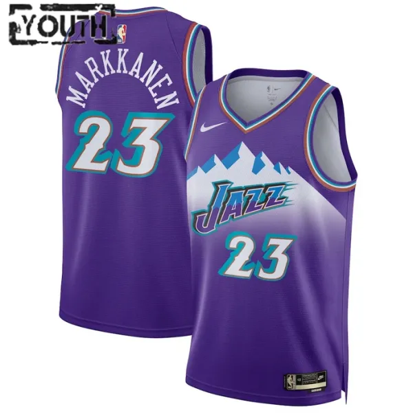 Nike Utah Jazz Lauri Markkanen 23 Lasten Pelipaita Classic Edition 2022-23 Swingman Violetti Nike Utah Jazz Lauri Markkanen 23 Lasten Pelipaita Classic Edition 2022-23 Swingman Violetti