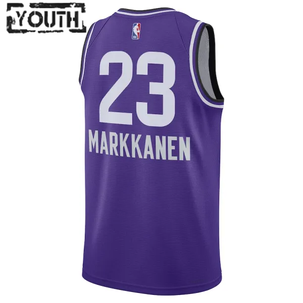 Nike Utah Jazz Lauri Markkanen Lasten Pelipaita City Edition 2023-24 Swingman Violetti