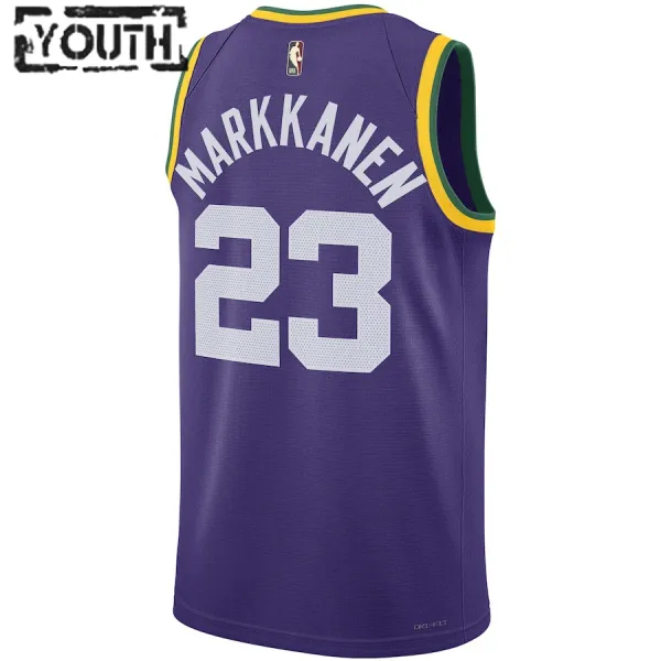 Nike Utah Jazz Lauri Markkanen Lasten Pelipaita Classic Edition 2023-24 Swingman Violetti
