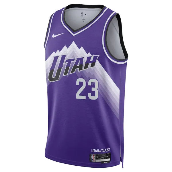 Nike Utah Jazz Lauri Markkanen Miesten Pelipaita City Edition 2023-24 Swingman Violetti