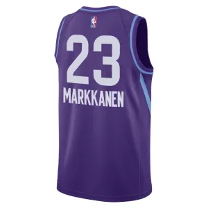Nike Utah Jazz Lauri Markkanen Miesten Pelipaita City Edition 2024-25 Swingman Violetti