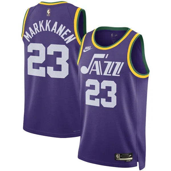 Nike Utah Jazz Lauri Markkanen Miesten Pelipaita Classic Edition 2023-24 Swingman Violetti Nike Utah Jazz Lauri Markkanen Miesten Pelipaita Classic Edition 2023-24 Swingman Violetti