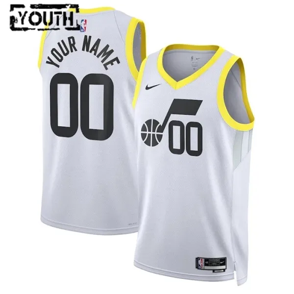 Nike Utah Jazz Personoitava Lasten Pelipaita Association Edition Swingman Valkoinen Nike Utah Jazz Personoitava Lasten Pelipaita Association Edition Swingman Valkoinen