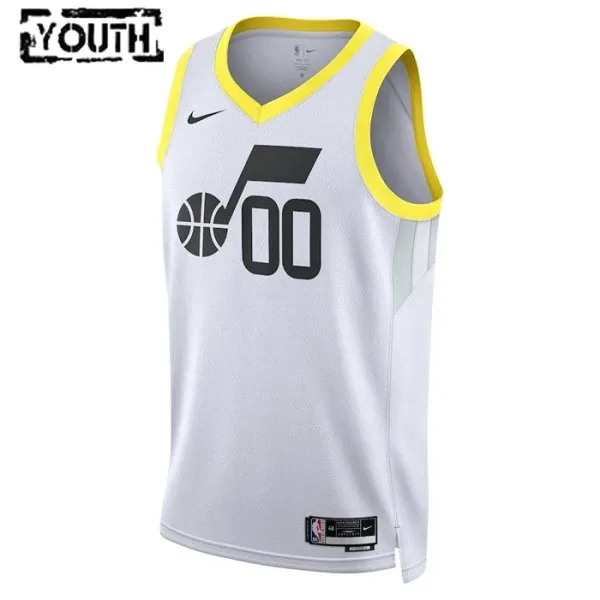 Nike Utah Jazz Personoitava Lasten Pelipaita Association Edition Swingman Valkoinen