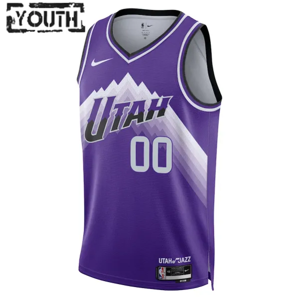 Nike Utah Jazz Personoitava Lasten Pelipaita City Edition 2023-24 Swingman Violetti