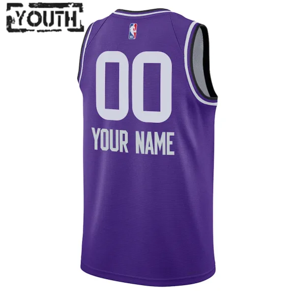 Nike Utah Jazz Personoitava Lasten Pelipaita City Edition 2023-24 Swingman Violetti