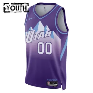 Nike Utah Jazz Personoitava Lasten Pelipaita City Edition 2024-25 Swingman Violetti