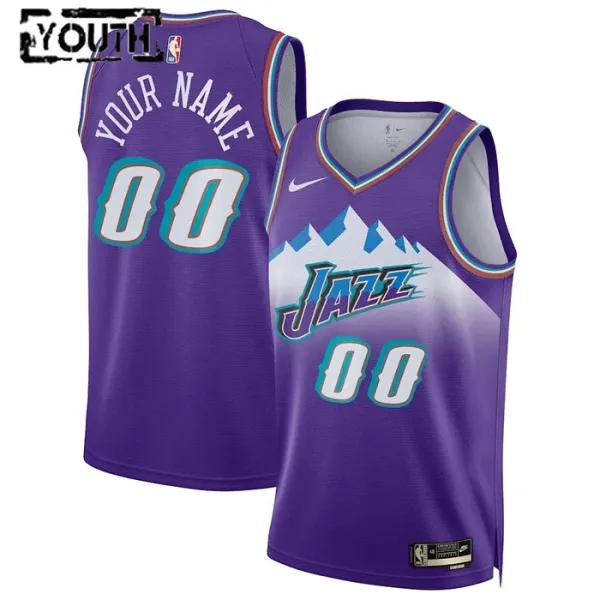Nike Utah Jazz Personoitava Lasten Pelipaita Classic Edition 2022-23 Swingman Violetti Nike Utah Jazz Personoitava Lasten Pelipaita Classic Edition 2022-23 Swingman Violetti
