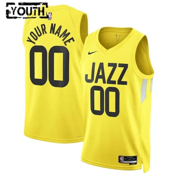 Nike Utah Jazz Personoitava Lasten Pelipaita Icon Edition Swingman Keltainen Nike Utah Jazz Personoitava Lasten Pelipaita Icon Edition Swingman Keltainen